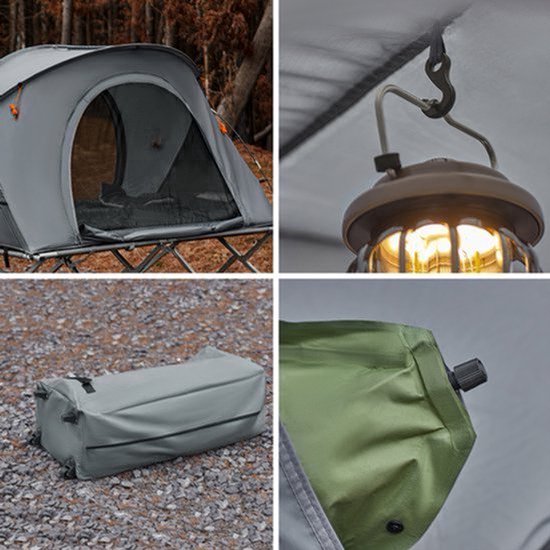 Kampeerbed Tent 4in1 Campingset Met Tent En Slaapzak - 2 Persoons - Lichtgewicht - Outdoor Kamperen
