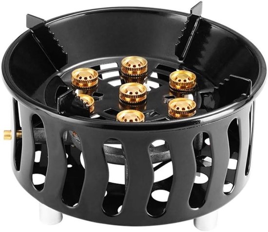 Kampeerbrander - Outdoor kooktoestel - Buiten koken - Windproof ontwerp - 19800W - Zwart