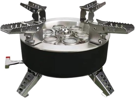 Kampeerfornuis - Buiten koken - Outdoor avonturen - 18000 W Super Output - Compact formaat - Zilver