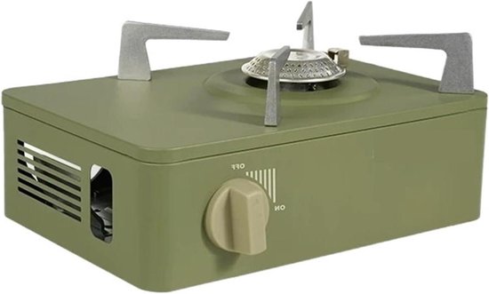 Kampeerfornuis Gas - Outdoor Kookplaat - Buiten Koken - Drukgevoelig Veiligheidsonderontwerp - 260x208x124mm - Fennel Groen