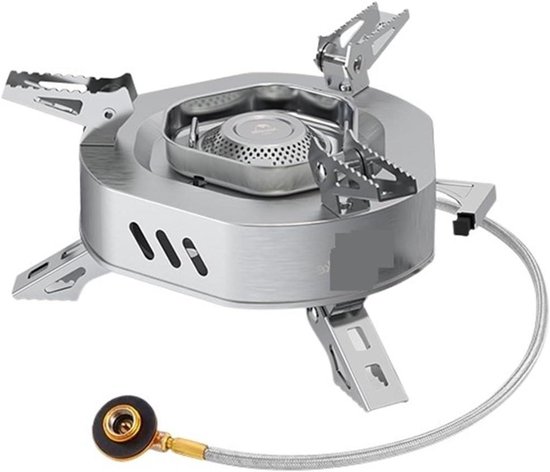 Kampeerfornuis - Gasbrander - Buiten koken - Hoge power - 4400W - Zilver
