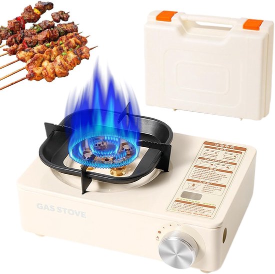 Kampeerkooktoestel - Outdoor brander - Koken op reis - Krachtige 6000W prestaties - 33x25x14 cm - Zwart