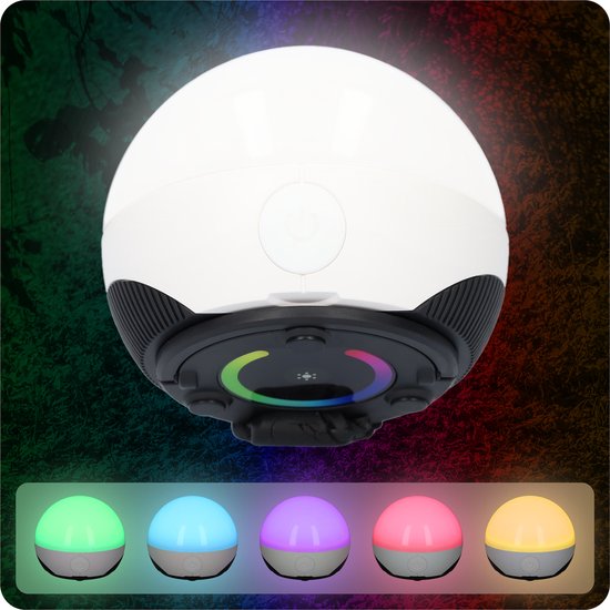 Kampeerlamp - Campinglamp met magneet - Tentlamp USB-C Oplaadbaar - Verstelbaar in kleur en helderheid - Camping Lamp - Met RGB kleuren - Kan SOS-signaal uitzenden in morsecode! van Productpineapple