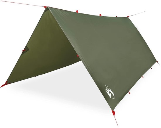 Kampeerluifel waterdicht 366x306 cm olijfgroen van Vidaxl