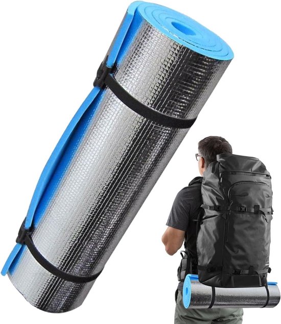 Kampeermat - Fitness onderlegger - Buitenactiviteiten - Waterdicht en comfortabel - 185 x 50 cm - Grijs