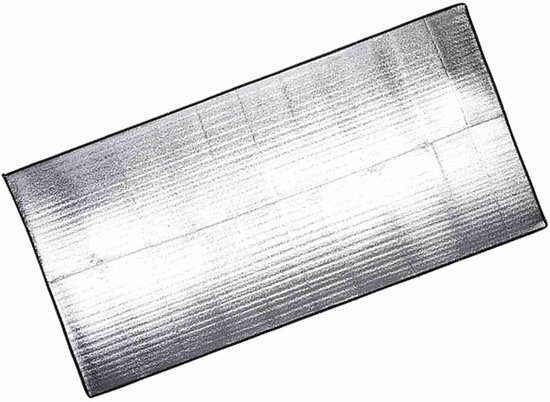 Kampeermat - Slaapmat Picknickkleed - Comfortabel Buiten Rusten - Dubbelzijdig Vochtwerend - 1 x 2 Meter - Zilver van Merkloos