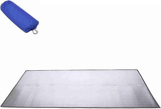 Kampeermat - Slaapmat Vloermat - Buiten kamperen - Dubbelzijdig vochtwerend - 2 x 2 m - Zilver
