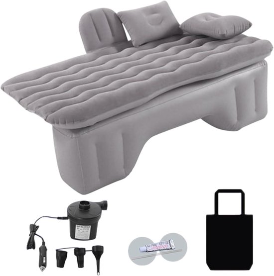 Kampeermatras - Luchtbed Auto - Kamperen Buiten - Ergonomisch Ontwerp - 135x70 cm - Grijs
