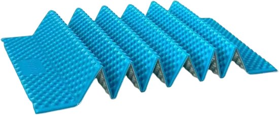 Kampeermatras Schuim - Slaapmat Opvouwbaar - Buiten slapen - Waterdichte eierneststructuur - 183 x 60 cm - Blauw