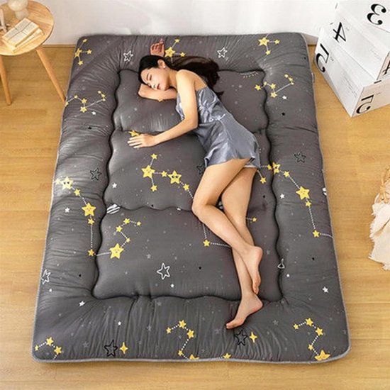 Kampeermatras Vloerbed - Slaapmat Gastenbed - Comfortabel Slapen - Oprolbaar en Draagbaar - 135x200cm - Ster