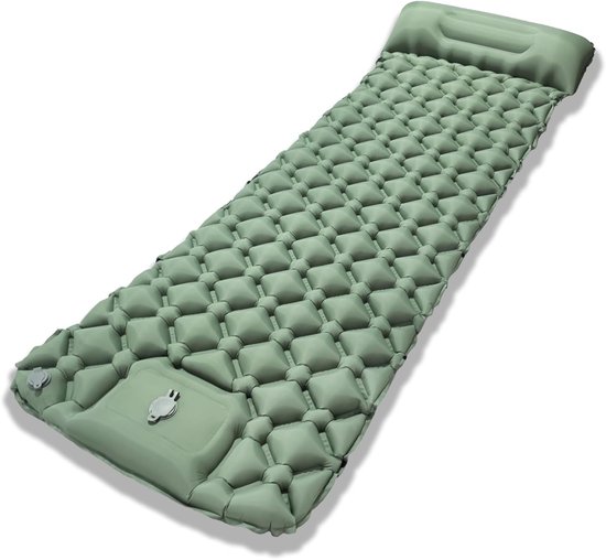 Kampeermatten - Kampeermatrassen - Zelfopblazende eenpersoonsmatrassen - Opblaasbare eenpersoonsmatrassen - Kampeer-/wandelaccessoires - Ligstoelmatrassen - Groen