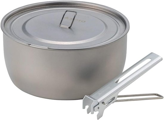 Kampeerpan - Kookpot - Buiten koken - Ultra lichtgewicht - 1100ml - Zilverkleurig