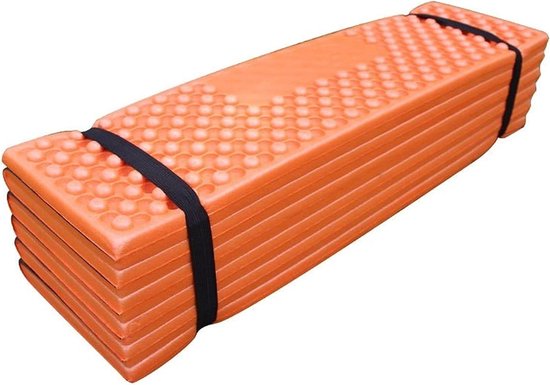 Kampeerslaapmat - Opvouwbaar matje - Buiten slapen - Ultralicht schuim - 187x57cm - Oranje