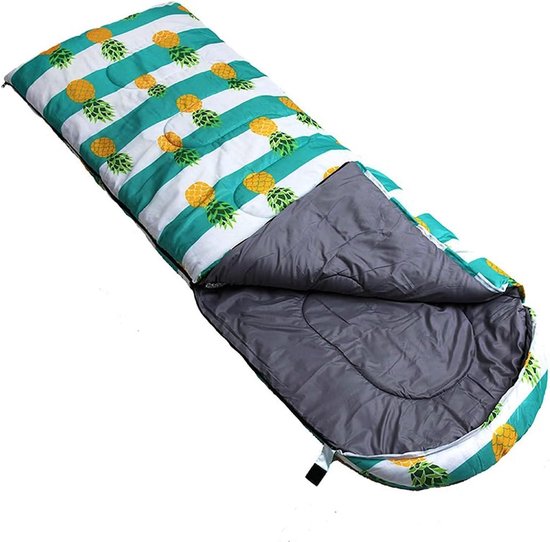 Kampeerslaapzak Envelop - Reis Slaapzak - Outdoor Activiteiten - Afneembare Bodem - 2.2kg - Ananas