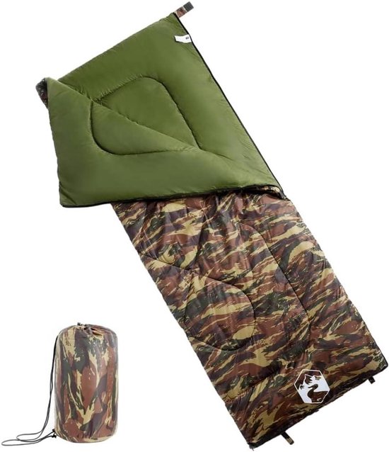 Kampeerslaapzak - Outdoor slaapzak - Comfortabel slapen - Waterbestendige stof - 190 cm - Camouflage