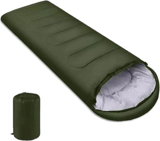 Kampeerslaapzak - Outdoor slaapzak - Kamperen en Hiken - Lichtgewicht ontwerp - 180x80cm - Groen