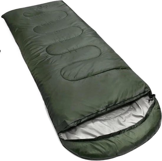 Kampeerslaapzak - Outdoor slaapzak - Kamperen en reizen - Extra dikke vulling - 210 cm lengte - Groen