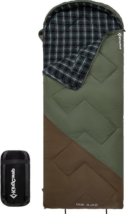 Kampeerslaapzak - Outdoor Slaapzak - Kamperen en Reizen - Extra Groot Ontwerp - 230x90cm - Groen/Bruin