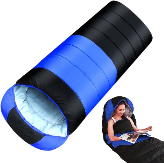 Kampeerslaapzak - Outdoor slaapzak - Kamperen en reizen - Waterdicht en ademend - 220 x 70 cm - Blauw