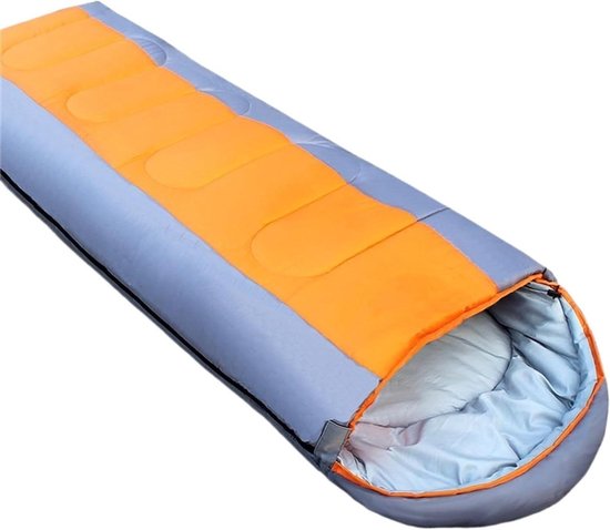 Kampeerslaapzak - Reis slaapzak - Buiten slapen - Lichtgewicht ontwerp - Standaard lengte - Oranje