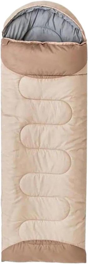 Kampeerslaapzak - Slaapzak Outdoor - Kamperen en Reizen - Lichtgewicht Ontwerp - 190x75cm - Beige