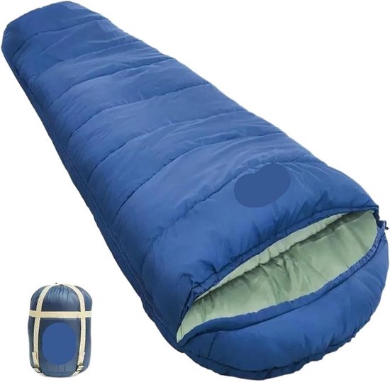 Kampeerslaapzak - Slaapzak Outdoor - Kamperen en Reizen - Waterdicht en Lichtgewicht - 205 x 75 cm - Blauw