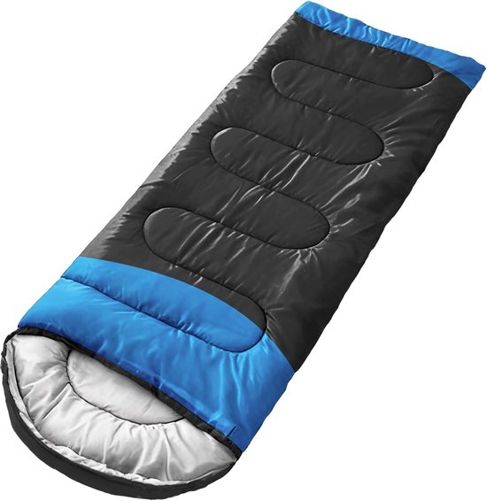 Kampeerslaapzak Volwassenen - Outdoor Slaapzak Reis Slaapzak - Kamperen en Wandelen - Weerbestendige Eigenschappen - Zie beschrijving - Zwart Blauw