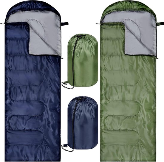 Kampeerslaapzakken Set - Outdoor Slaapzakken - Kamperen en Reizen - Waterdicht en Winddicht - 210 x 75 cm