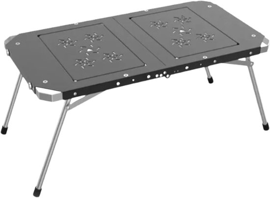 Kampeertafel Opvouwbaar - Buiten Eettafel - Koken en Reizen - Modulair Uitbreidbaar - 2.75 kg - Zwart