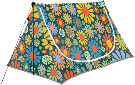 Kampeertent 1-2 Persoons - Lichtgewicht Tent - Outdoor Avontuur - Waterdicht Polyester - 215x124x105cm - Bloemenprint