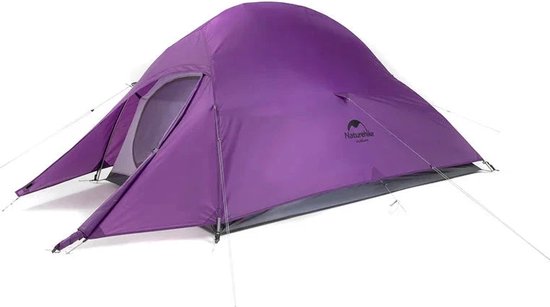 Kampeertent, 2 Persoons Ultralicht - Dubbellaags- waterdicht - Buitenwandelen Backpacken Tent Met Mat - Paars van Merkloos