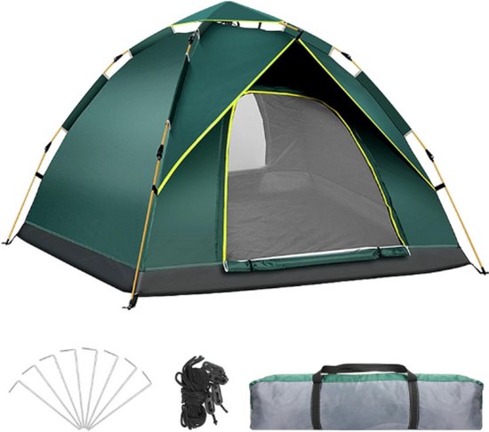 Kampeertent - Automatische Lichtgewicht Tent Voor 2-3 Personen - Windbestendig - UV Bescherming - Ideaal Voor Strand Outdoor Reizen Wandelen Kamperen Jacht Vissen van Merkloos