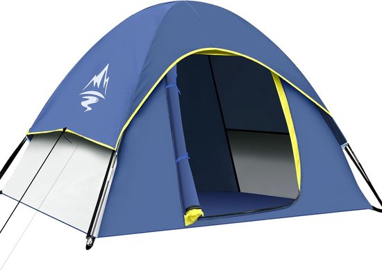 Kampeertent, familiekoepeltent 2-3 personen, familietent voor kamperen en picknicken, tenten waterdicht en winddicht, kampeertent om uit te rusten in de achtertuin, vrijetijdsactiviteiten in de open lucht van Merkloos