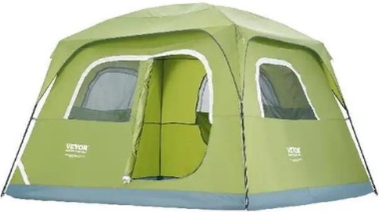 Kampeertent - Familietent - Tent voor Kamperen en Outdoor - Directe Opzet - met Handige Draagzak - Camping - Groen - 6 personen van Merkloos