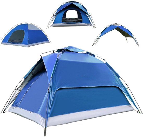 Kampeertent met drie varianten, automatische 2/3/4/6 personen, instant tent, pop-up koepeltent, waterdichte strandtent, anti-uv, draagbare tentschuilplaats voor buiten, kamperen, vissen
