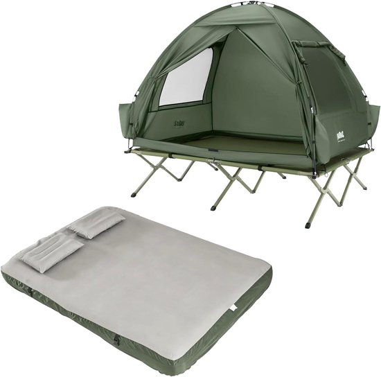 Kampeertent met Matras - Twee Persoons Tent - Comfortabel Kamperen - Inclusief Bedframe - 193 x 145 x 185 cm