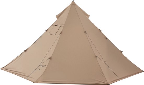 Kampeertent voor 4 Personen, Tipitent met Kachelopening En Binnentent, Draagbare Wintertent met Sneeuwvanger, Waterdichte All-Season Tent voor Vis- En Wandeltochten