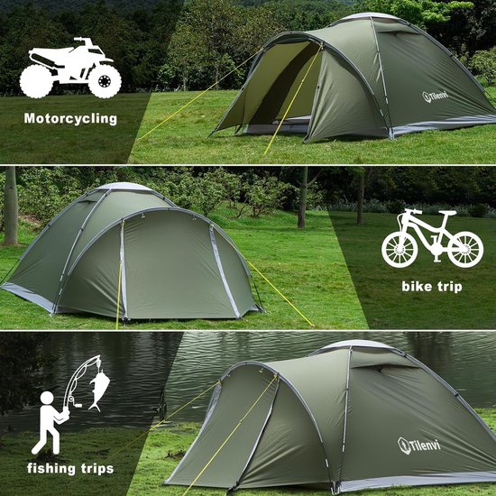 kamping tent / absolutely waterproof, lightweight camping tent with - Tent Ideal for Camping In The Garden, Dome Tent, van Merkloos