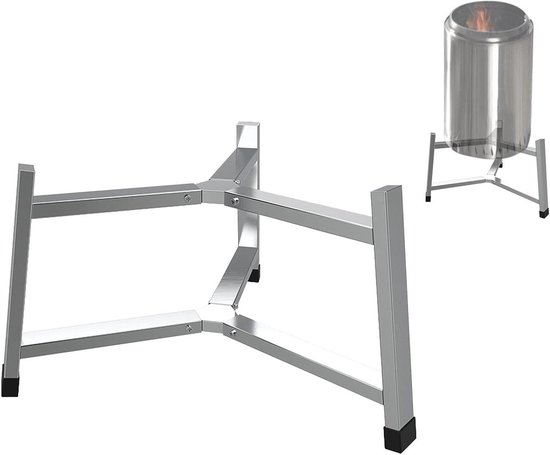 Kampvuur houder - Vuurplaats standaard - Buiten koken - Driehoekig ontwerp - 495 cm - Zilver