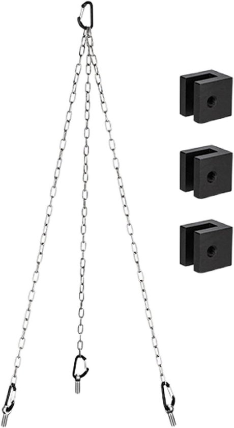 Kampvuur Kookstatief - Reisgrillsteun Pannenrek - Buiten Koken - Driehoekige Stabiele Structuur - 52 x 116 cm - Aluminium