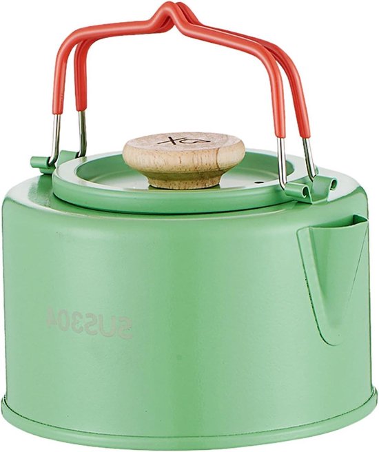 Kampvuur Waterkoker - 1100ml Draagbare Camping Theepot Waterkoker | Warmwaterkoker, Hittebestendig Handvat Camping Waterketel, Warmwaterkoker voor Kachel, Outdoor