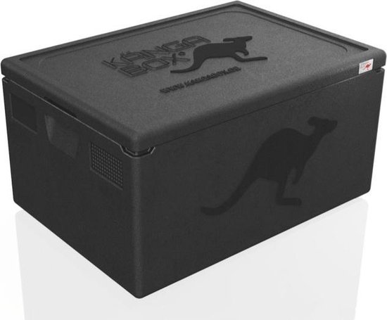 Kängabox Expert 60x40 Thermobox - Koelbox - 80 Liter - 685 x 485 x 360 mm - Zwart van Merkloos