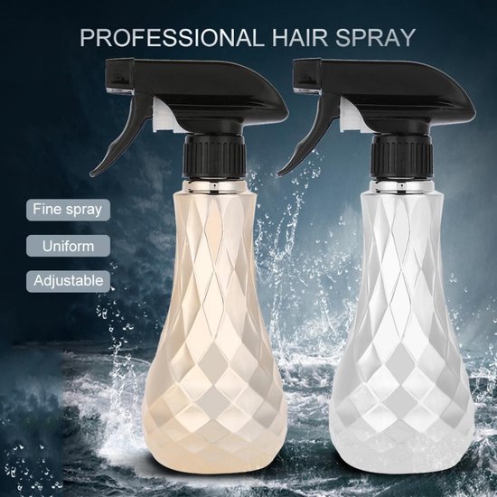Kappers Watersproeifles Goud 300 ML + Missan Kam / Waterspuit Barbier / Kappersspuit van AwmnSrwd