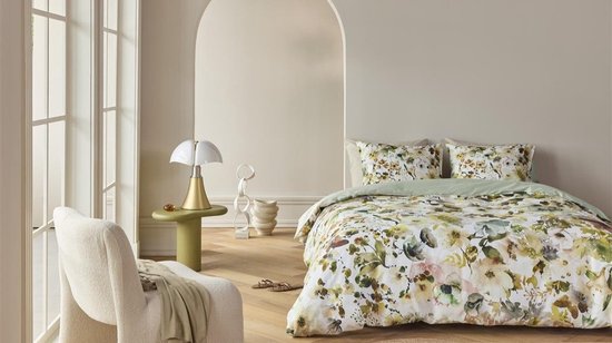 Kardol Aquitaine dekbedovertrek - Lits-Jumeaux - 240x200/220 - Groen van Kardol