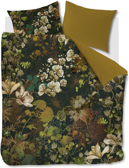 Kardol Austin dekbedovertrek - Lits-Jumeaux - 240x200/220 - Groen van Merkloos