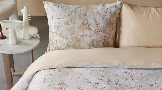 Kardol Floresence dekbedovertrek - Lits-Jumeaux XL - 260x200/220 - Naturel van Merkloos