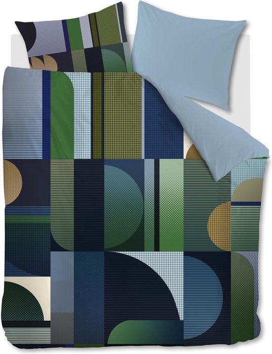 Kardol Utopia dekbedovertrek - Lits-Jumeaux - 240x200/220 - Blauw Groen van Merkloos