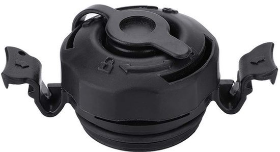 KARZO - Opblaasbaar luchtbedventiel met 3-in-1 afsluitdop in zwart voor eenvoudig en lekvrij opblazen en leeg laten lopen van luchtbedden van Merkloos