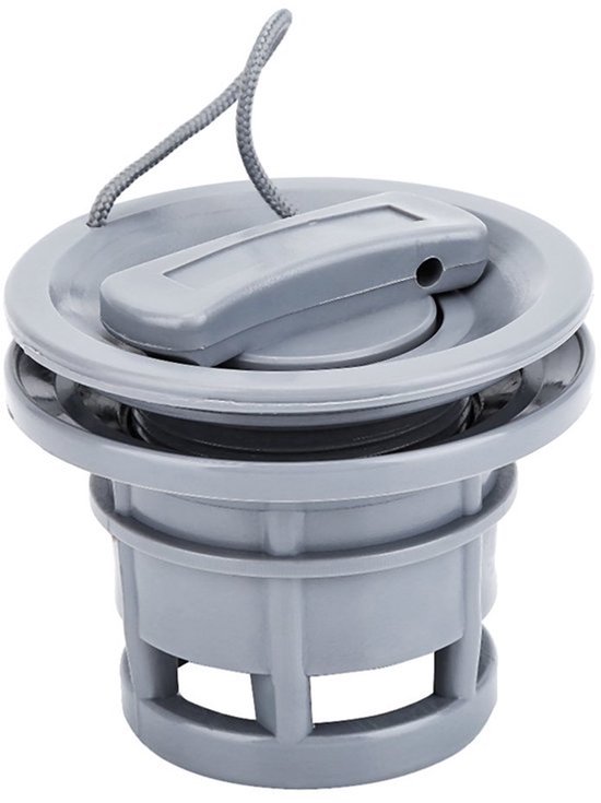 KARZO - Rubberbootventiel - Dubbele Sluiting - PVC Air Schroefventiel voor Opblaasbare Boten - Grijs van Merkloos