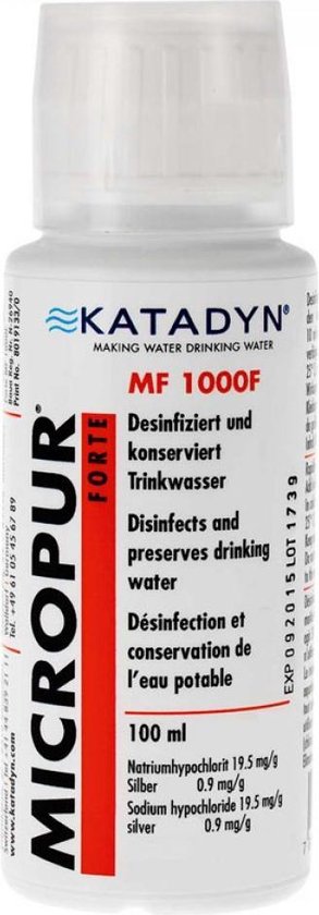 Katadyn Micropur Forte Mf 1000f Zuiveringsvloeistof 100ml Transparant van Katadyn